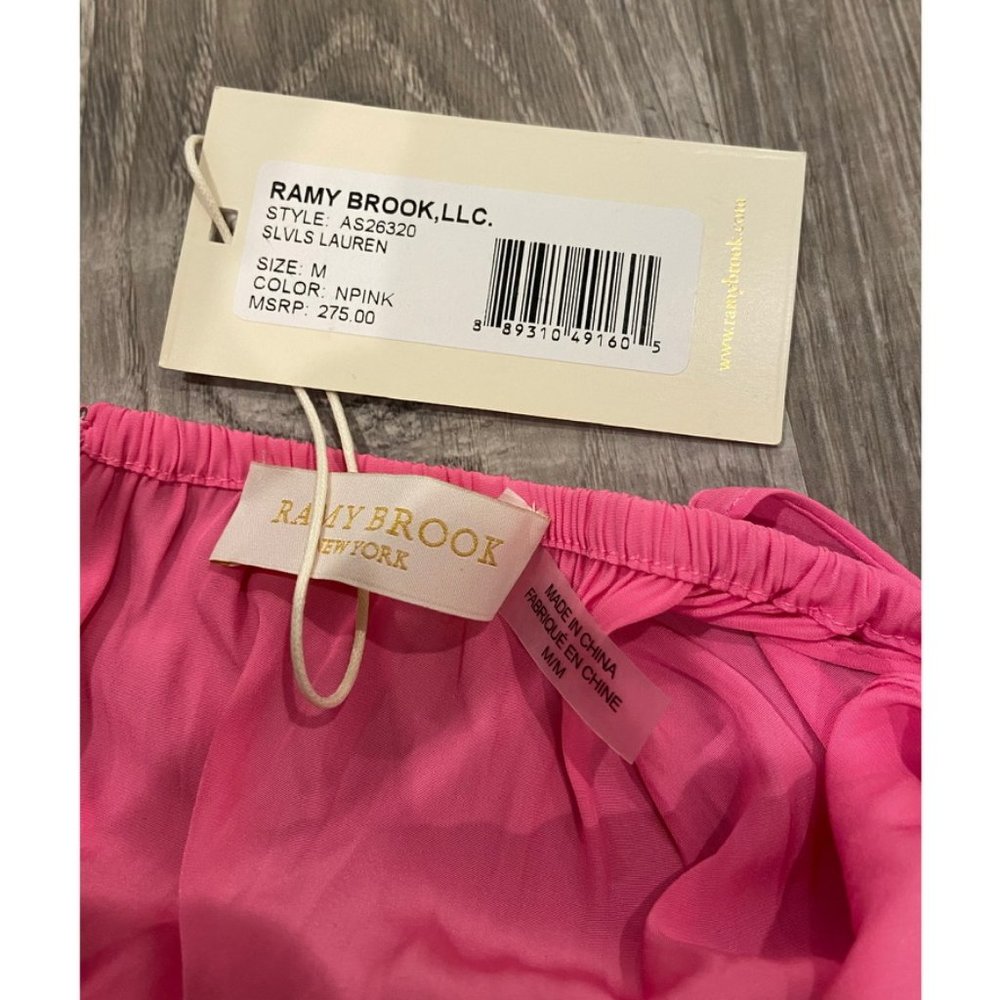 Ramy Brook Pink Blouse NWT (size S+M) - Picture 3 of 8